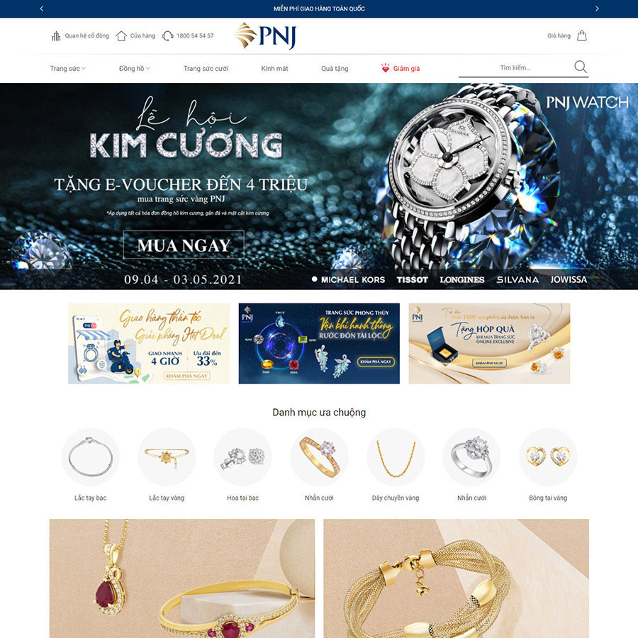 Mẫu website bán trang sức 02