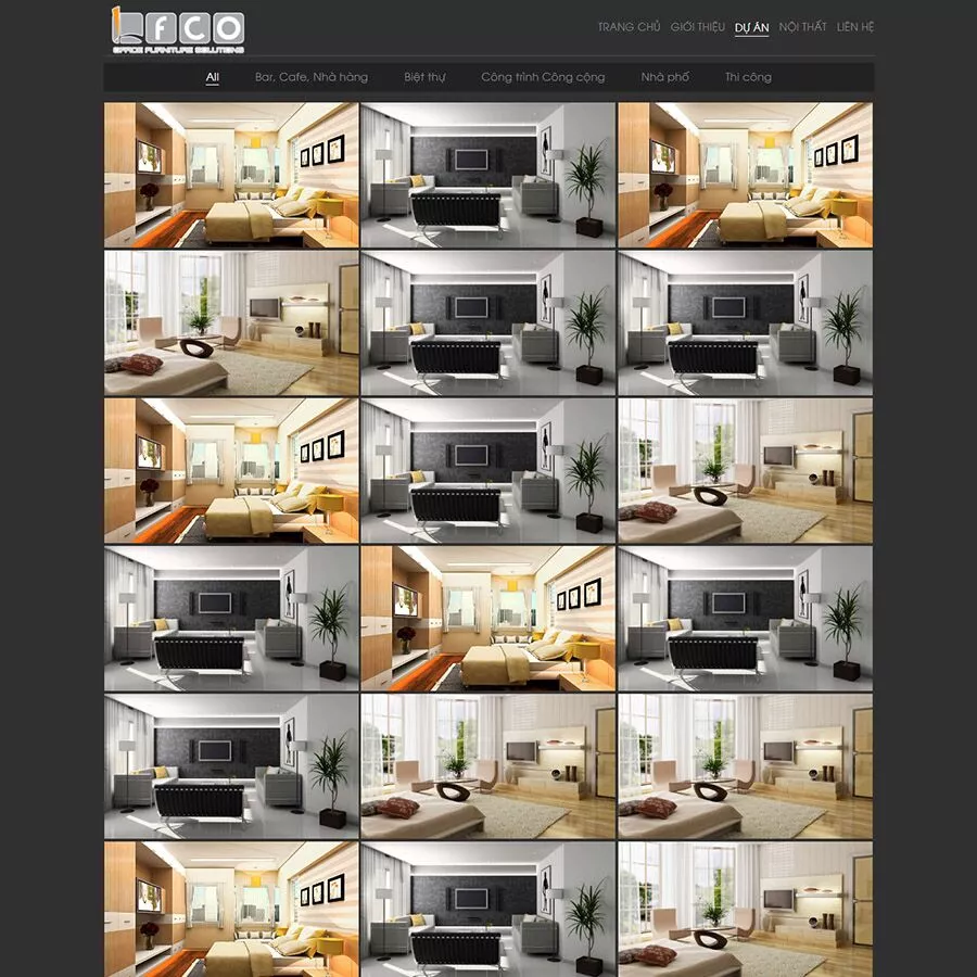 Mẫu website kiến trúc 01
