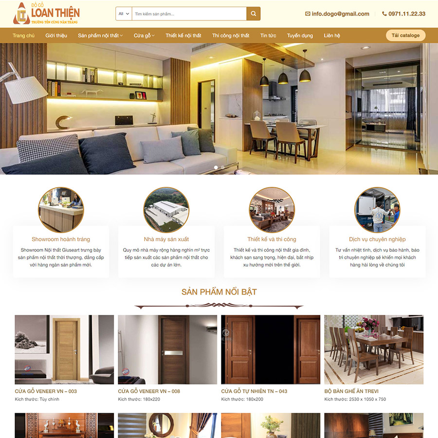 Mẫu website nội thất 11