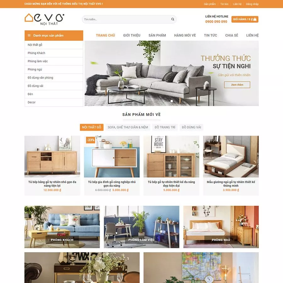 Mẫu website nội thất 015