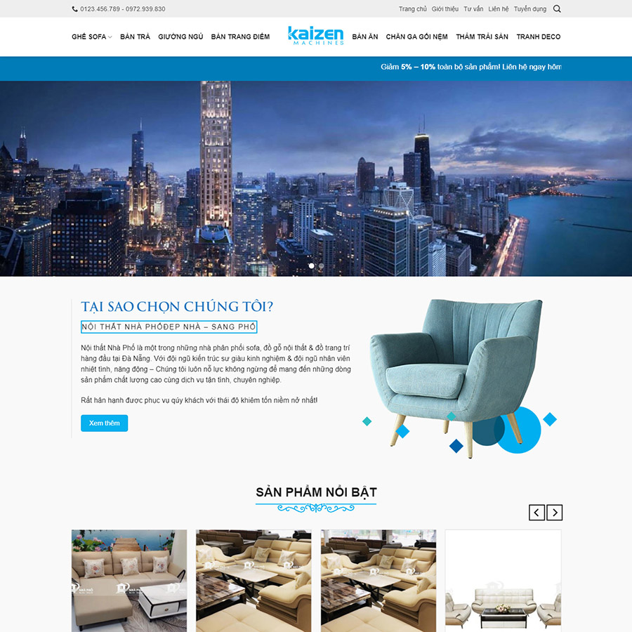 Mẫu website nội thất 20