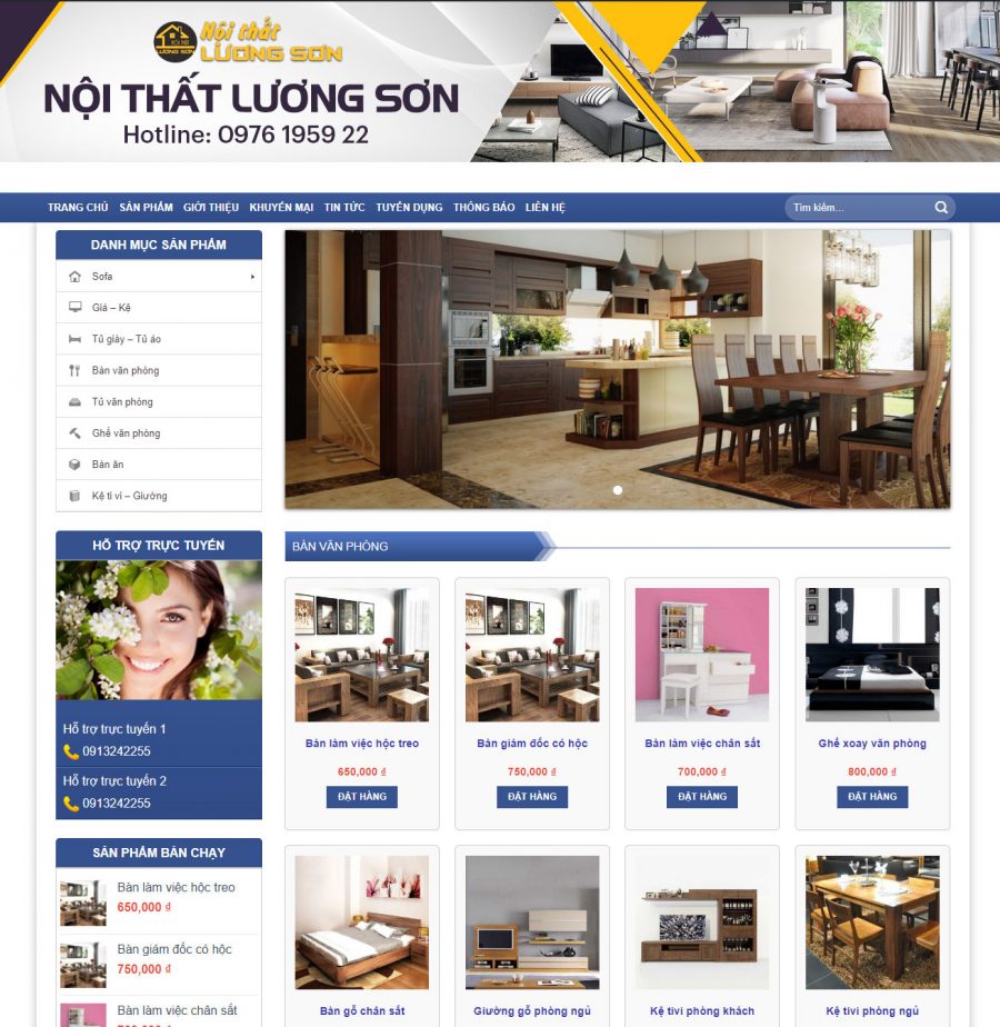 Mẫu website nội thất 021