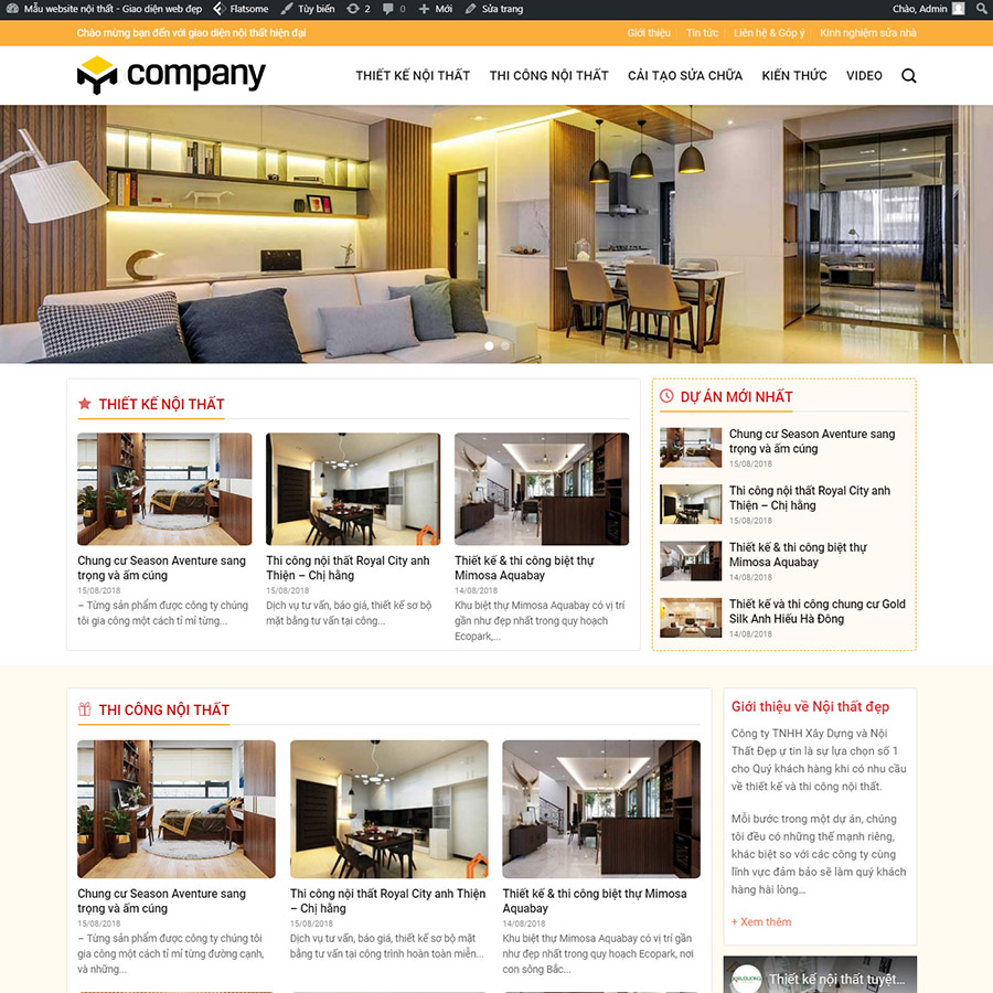 Mẫu website nội thất 07