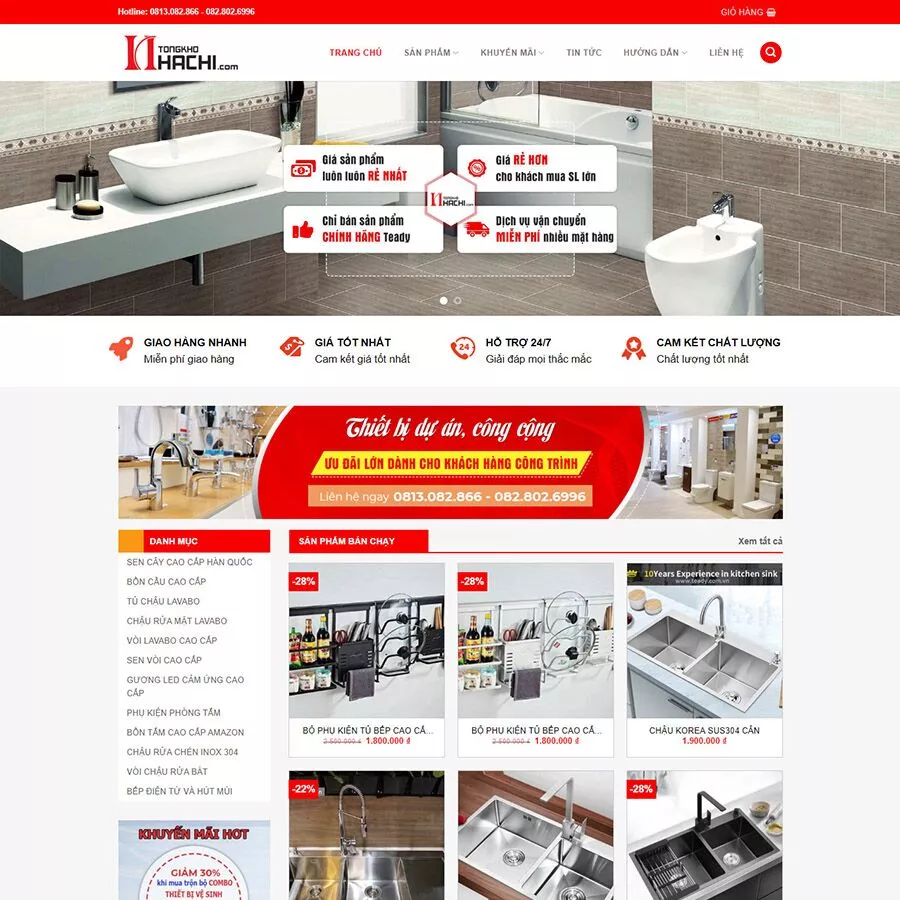 Mẫu website bán thiết bị vệ sinh 01