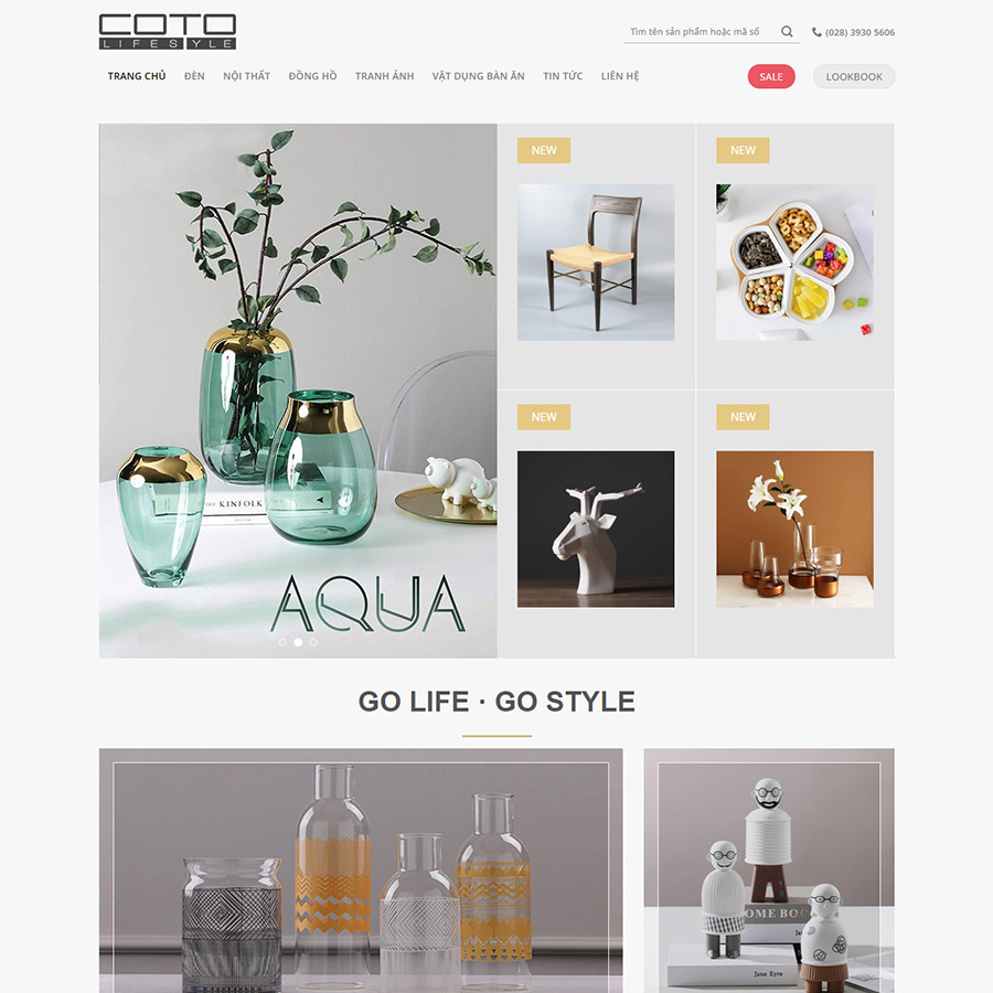 Mẫu website trang trí