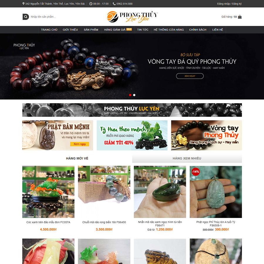 Mẫu website phong thủy 01