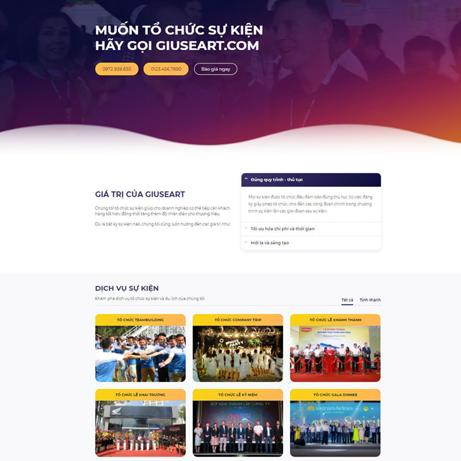 Mẫu website sự kiện 04