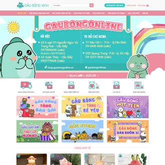 Mẫu website bán gấu bông