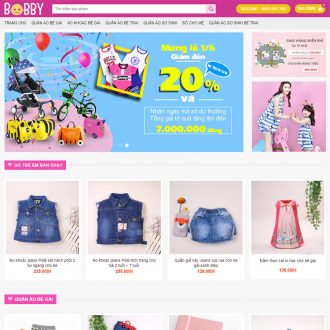 Mẫu website bán đồ trẻ em 01