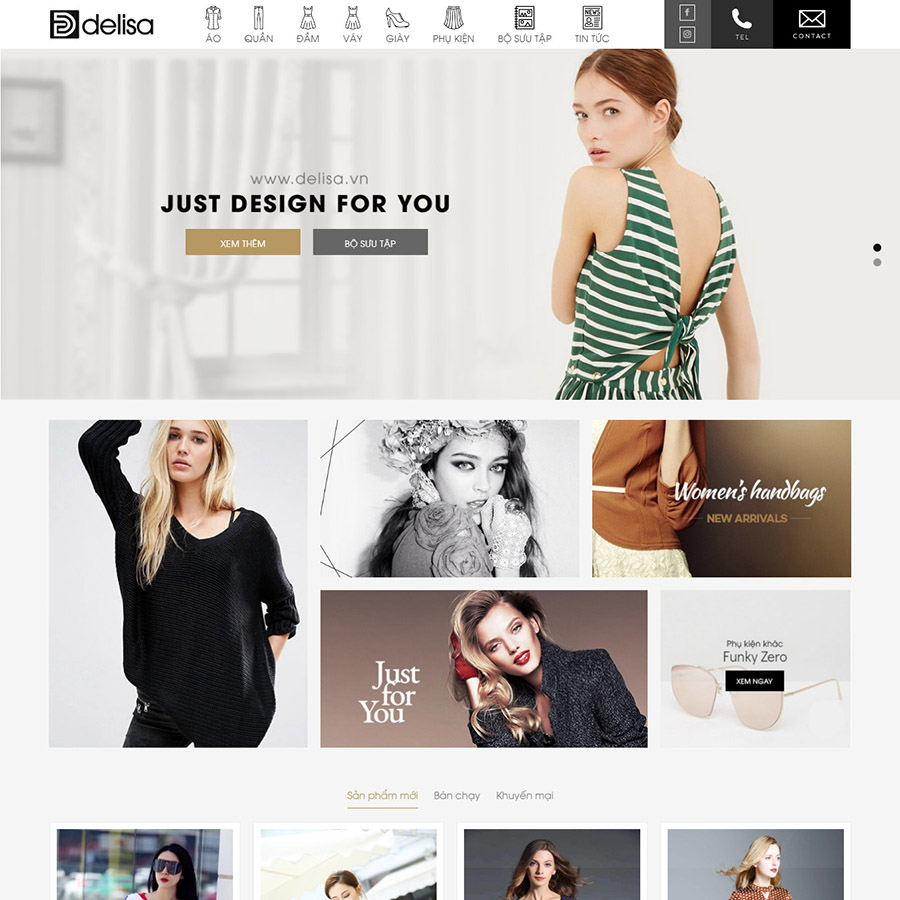 Mẫu website thời trang 01