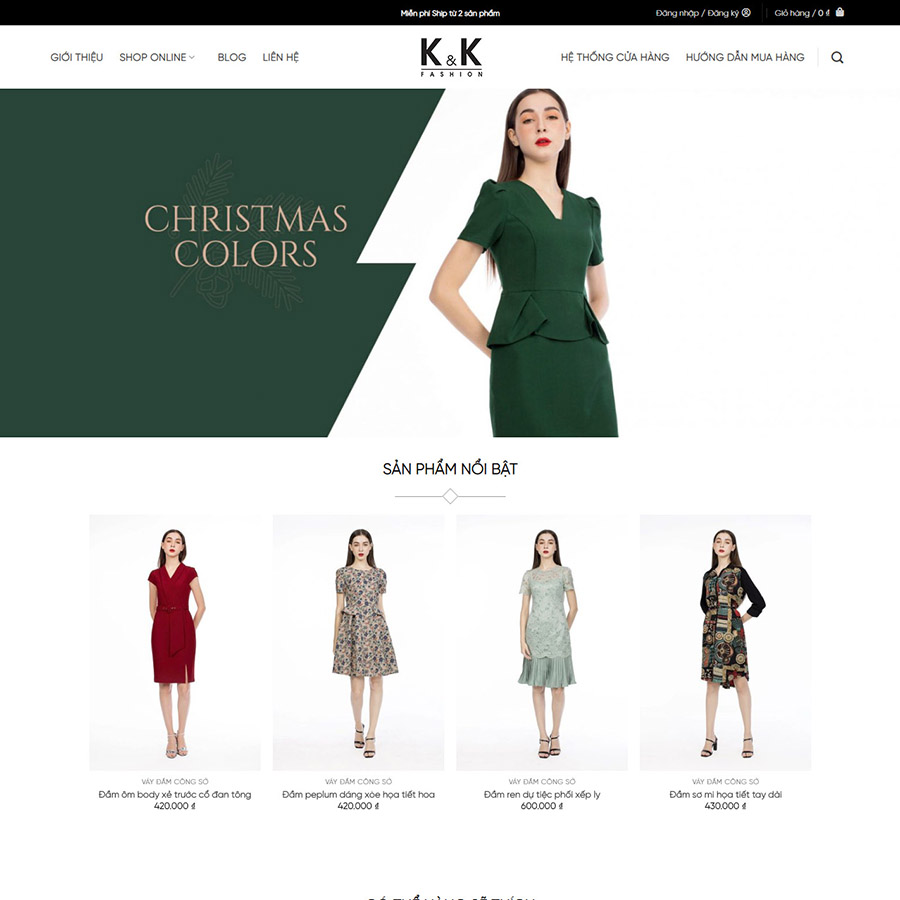 Mẫu website thời trang 02