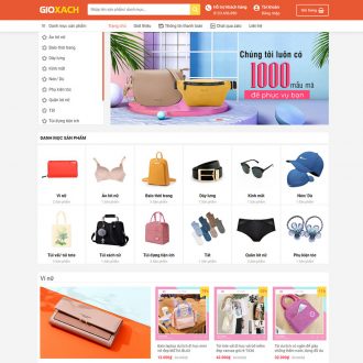 Mẫu website bán túi , ví