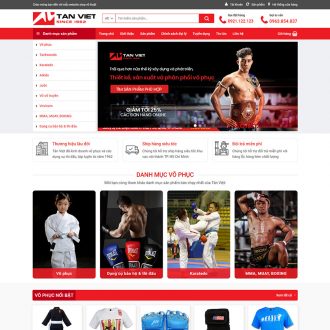 Mẫu website bán đồ võ
