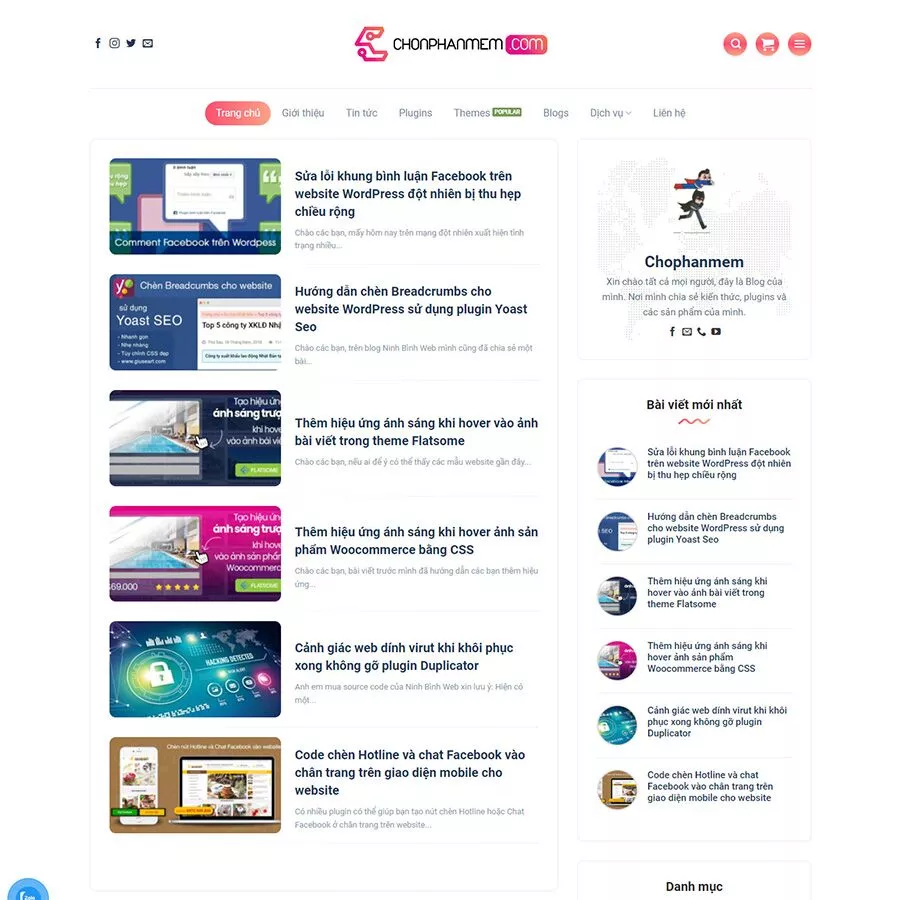 Mẫu website review công nghệ