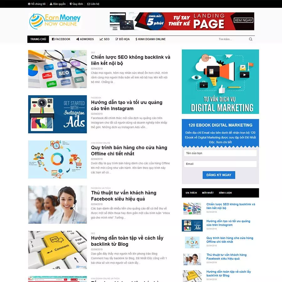 Mẫu website tin tức 05